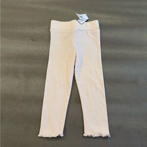Tartine et Chocolat Rose Pale Ribbed Leggings. Size 2